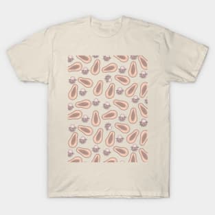 Tropical Papaya LycheeFruit Pattern T-Shirt